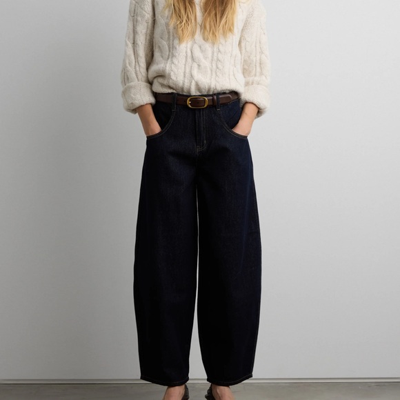 Navy Ankle-Length Jeans - Picture 2 of 3